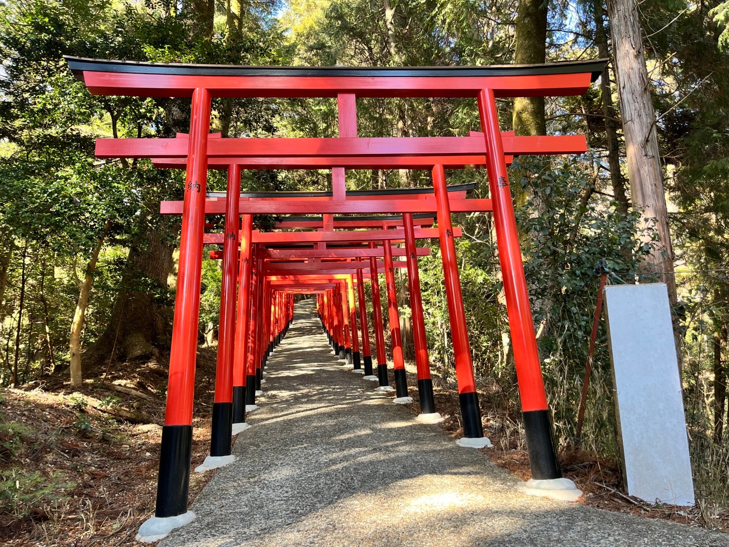 安志稲荷の朱い鳥居